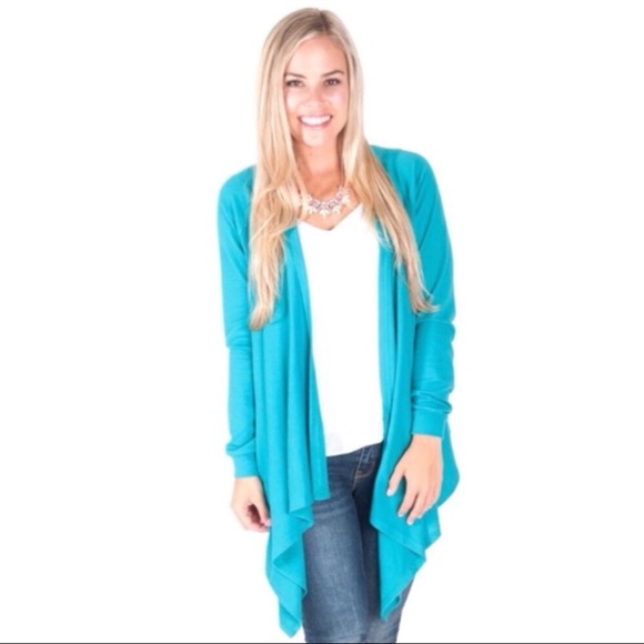 Turquoise Waterfall Cardigan